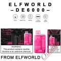 Elf World De6000 Puffs -kertakäyttöinen vape Kit -laite